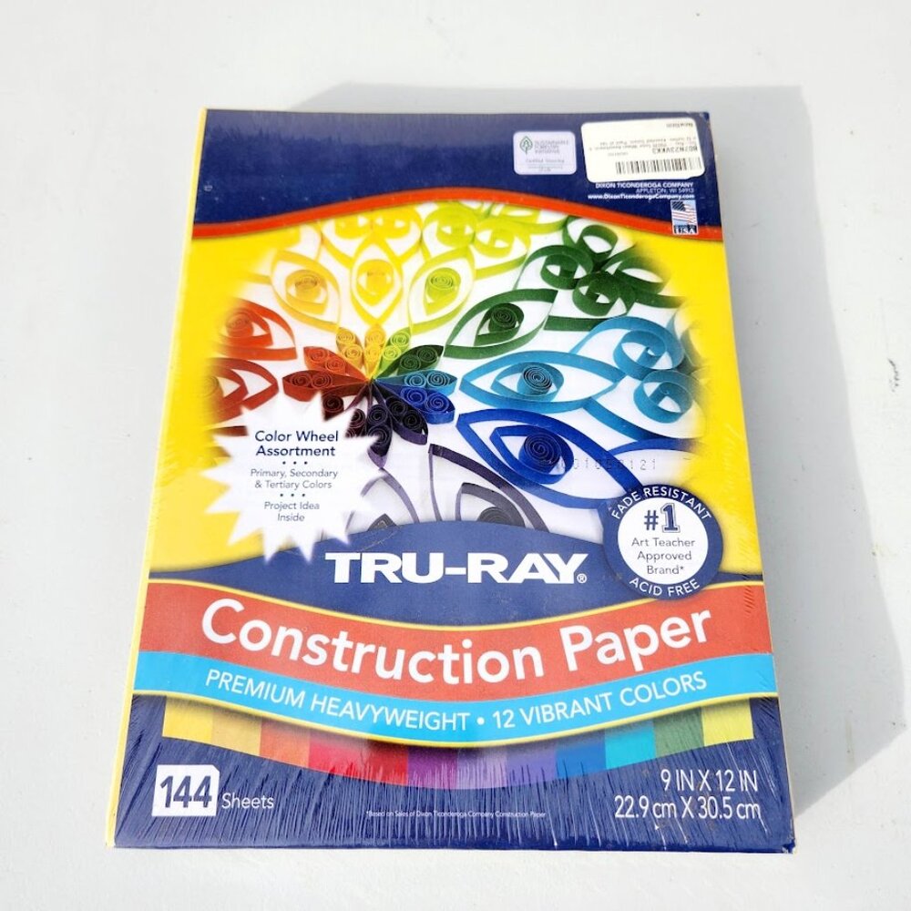 Pacon Tru-Ray Heavyweight Construction Paper 9" x 12" 144 Sheets arts crafts